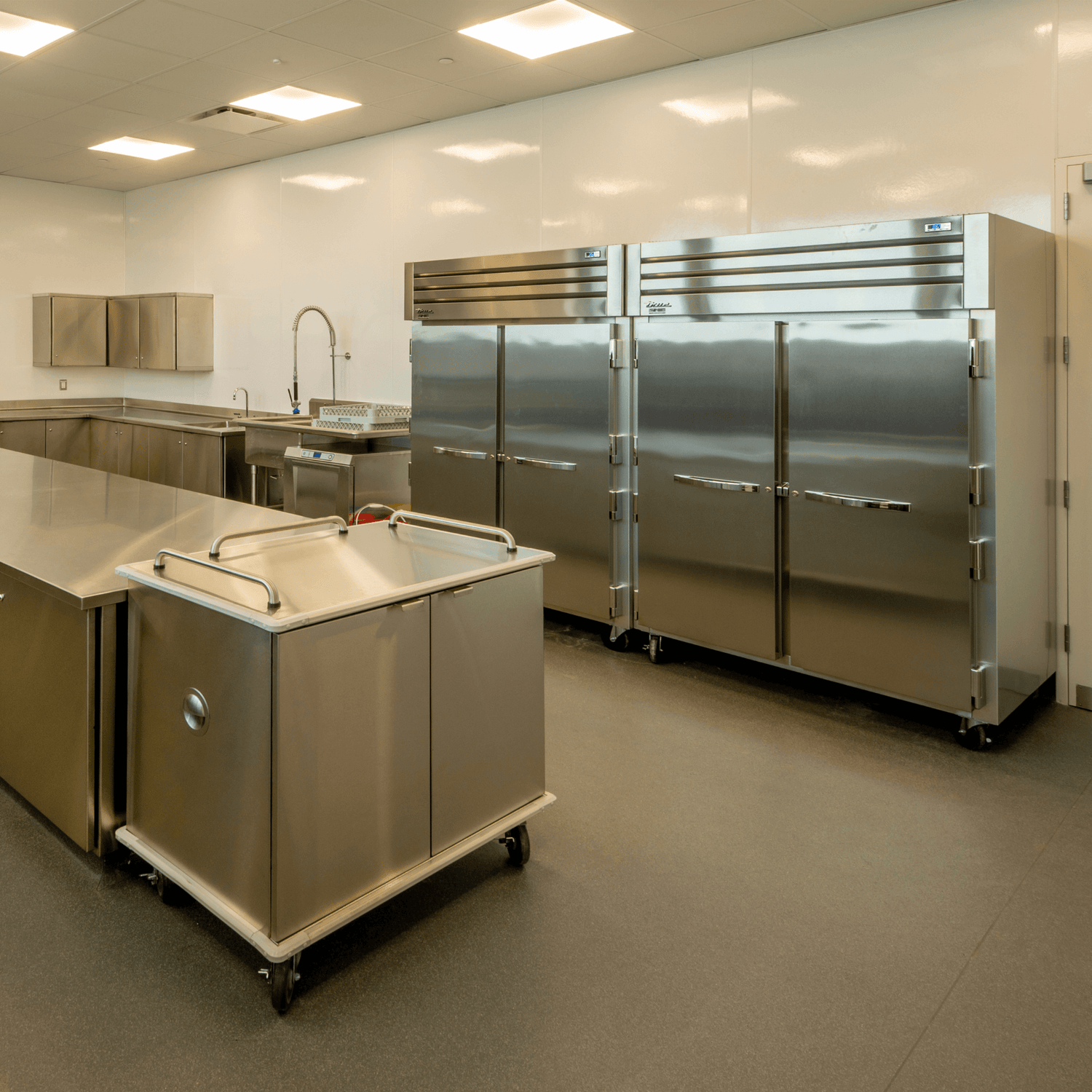 Freezers in a restaurant