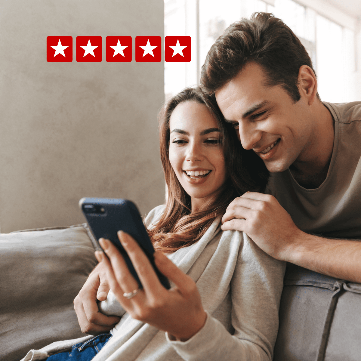 Happy airbnb guest with 5 star review