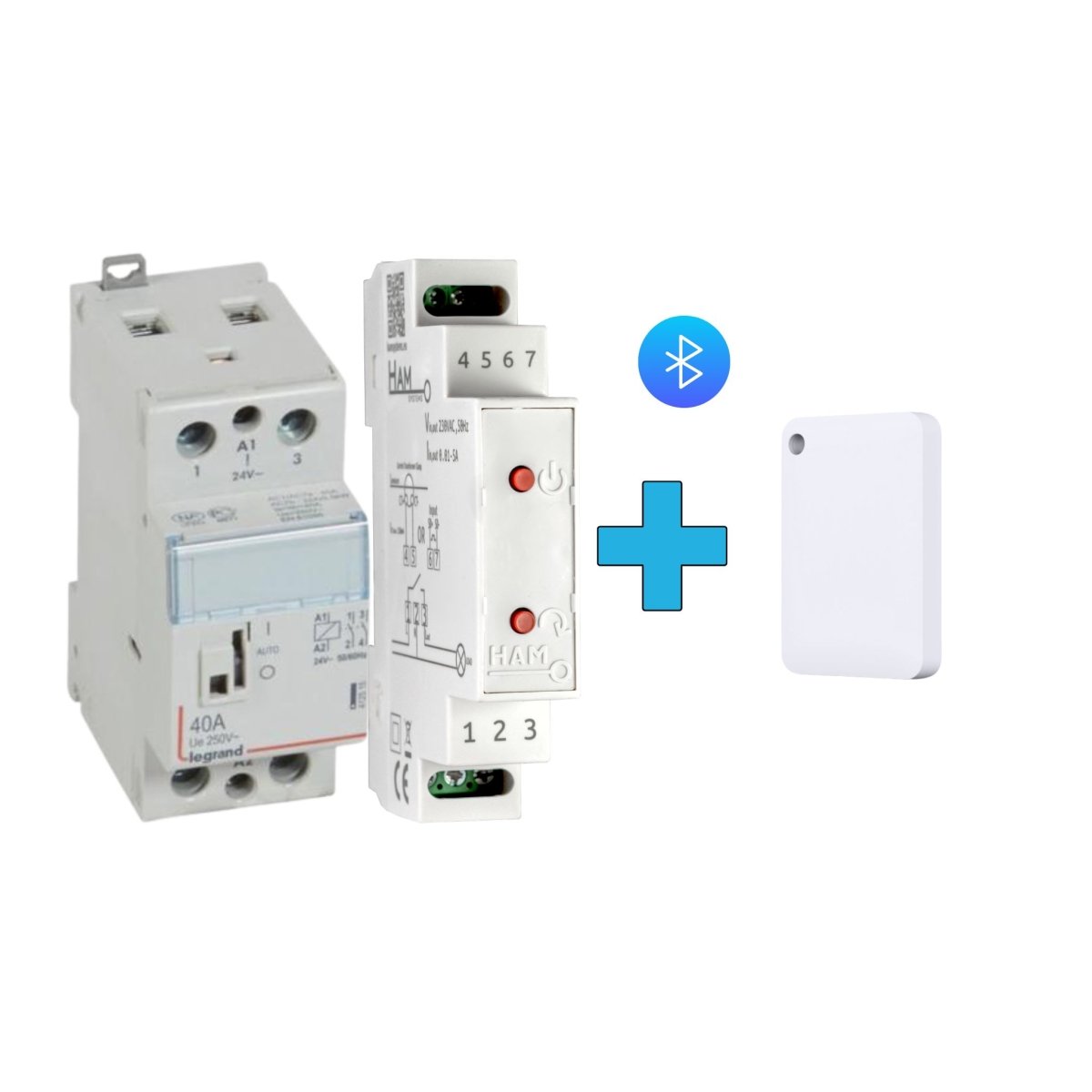 dinswitch and ble tag and relay 40A
