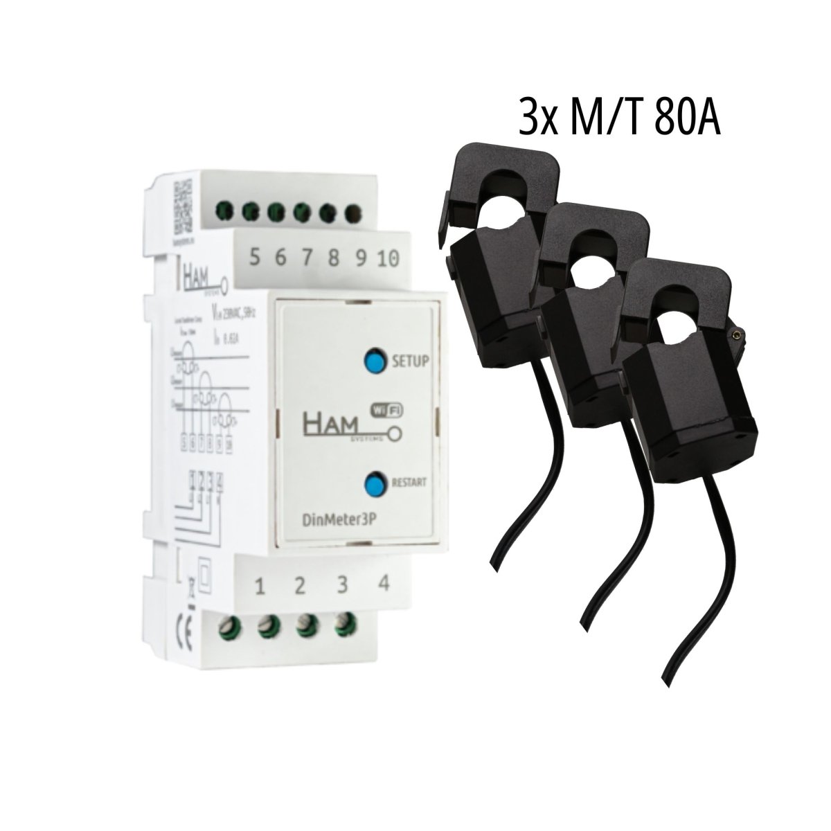 HAM DinMeter3P - Smart three - phase energy meter & analyzer - HAM Systems store