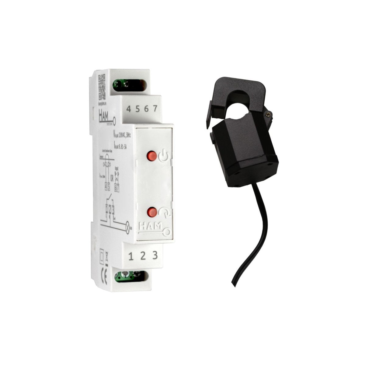 HAM DinSwitchM - WiFi Din Rail Switch with energy metering - HAM Systems store